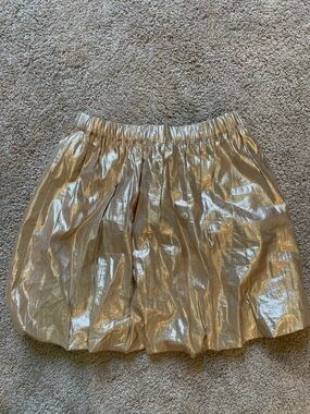 Crewcuts Metallic Gold Bubble Skirt